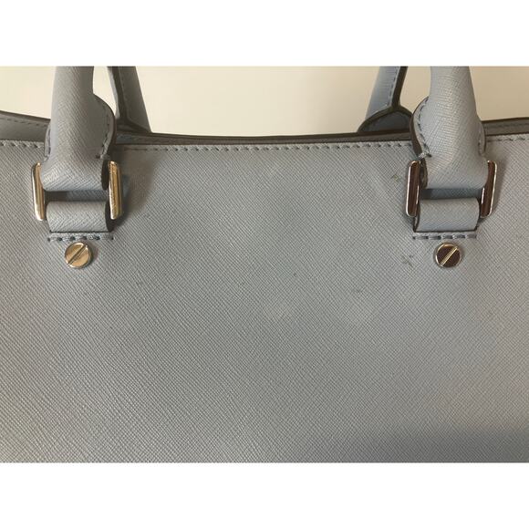 MICHAEL KORS, LARGE TRIPLE COMPARTMENT LIGHT BLUE HANDBAG - Picture 4 of 15